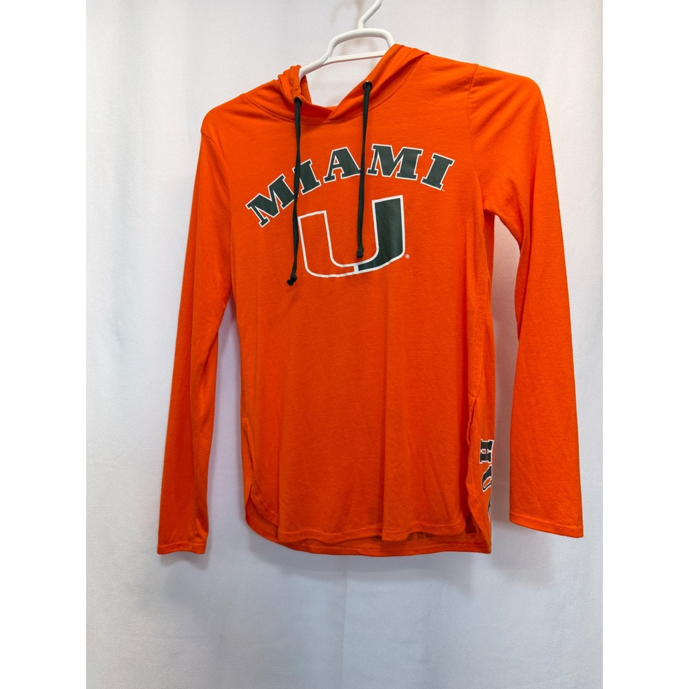 Miami Hurricanes Hoodie‎ Women Small Colosseum Orange Lightweight Pullover NCAA